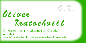 oliver kratochvill business card